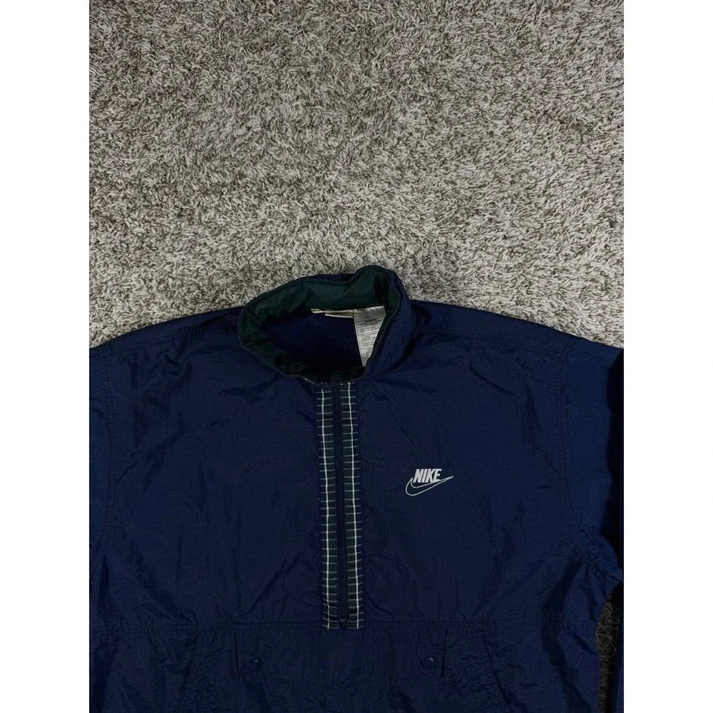 Vintage 90s Nike Windbreaker Nylon Jacket Navy Men's Size Large